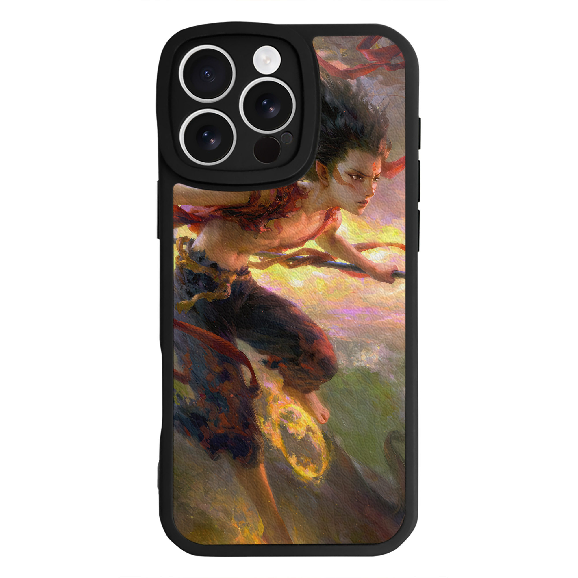 （画像用） Ne Zha 2 ナタ 魔童の大暴れ 【iPhone 16シリーズ対応】シリコンスマホケース（レザー調） 材質：シリコン